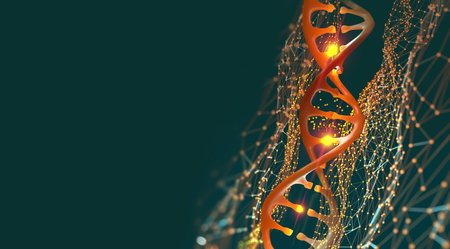 DNA helix, DNA genome. science research laboratory. Microbiology and nanotechnology in medicine 3D illustrationの写真素材
