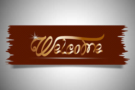 Welcome inscription on a white backgroundのイラスト素材