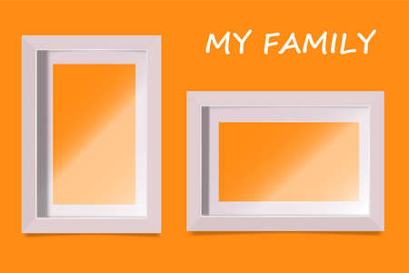 Minimalist frame template for horizontal and vertical painting. A template for the presentation of a...
