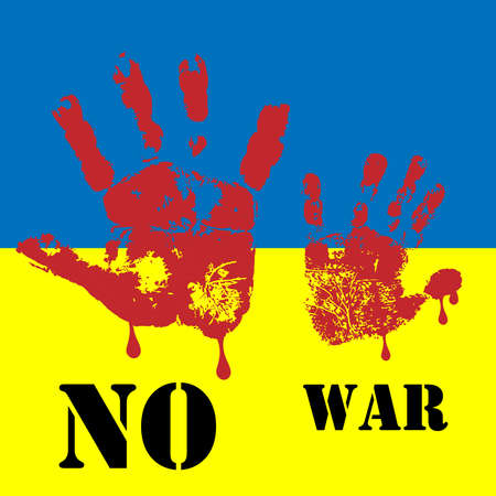 Stop, no war. Typographic retro grunge peace poster. Vector illustration.のイラスト素材