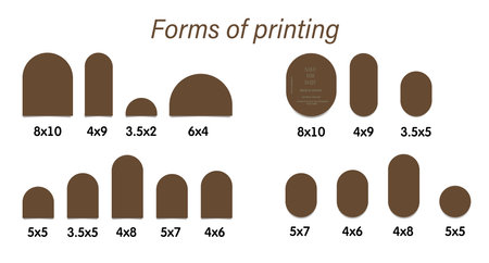 Arch Shape set template, Arch Wedding invitations, laser cut invitation, menu, place cardのイラスト素材