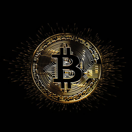 Cryptocurrency bitcoin the future coin. Created with generative AIの写真素材