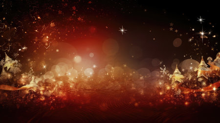 Christmas and New Year theme background. Light blue blurred abstract background with snowflake. Created with generative AIの写真素材