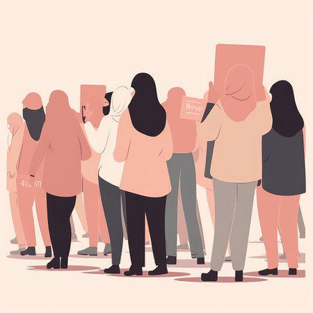 The concept of the struggle for rights and freedoms. Protest. Hands clenched into fists, against . flat illustration. Created with generative AIの写真素材