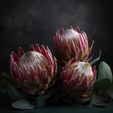Beautiful blooming flower Warat Flora, Protea susara .Created with generative AIの写真素材