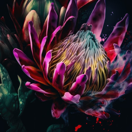 Beautiful blooming flower Warat Flora, Protea susara .Created with generative AIの写真素材