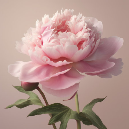 A beautiful open bud of a bright Astra flower .Created with generative AIの写真素材