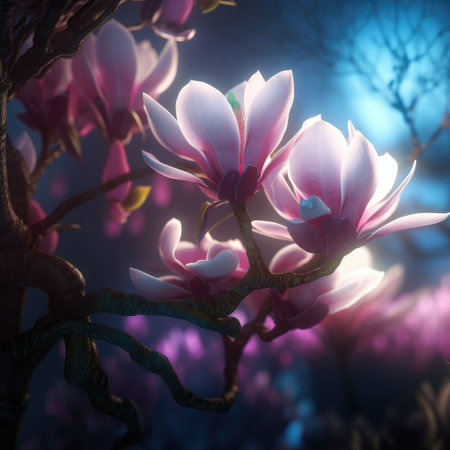 beautiful wild meadow flowers on nature dark background. Vintage outdoor photo .Created with generative AIの写真素材