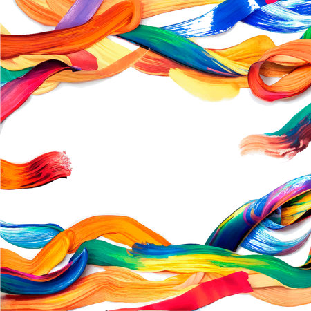 Colorful watercolor hand drawn paper texture torn splatter banner. Wet brush painted spots and strokes abstract vector illustration.のイラスト素材
