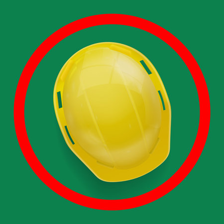 3d Vector Safety Helmet, Construction and Maintenance Icon for Web Designのイラスト素材