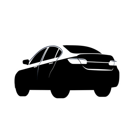 Sports car logo icon. Motor vehicle dealership emblems. Auto silhouette garage symbols. Vector illustrationのイラスト素材
