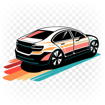 Sports car logo icon. Motor vehicle dealership emblems. Auto silhouette garage symbols. Vector illustrationのイラスト素材