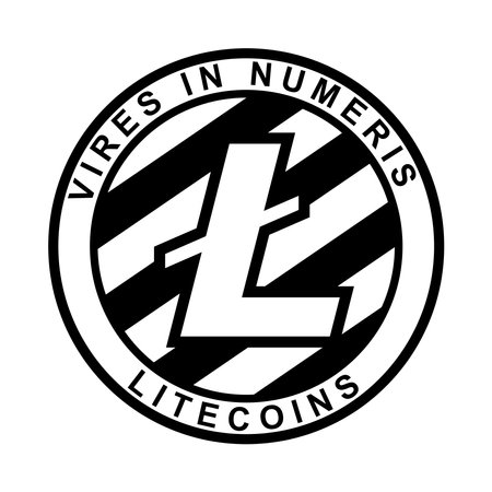 Realistic coin Litecoin. Cryptocurrency gold coin bitcoin symbol isolated.のイラスト素材