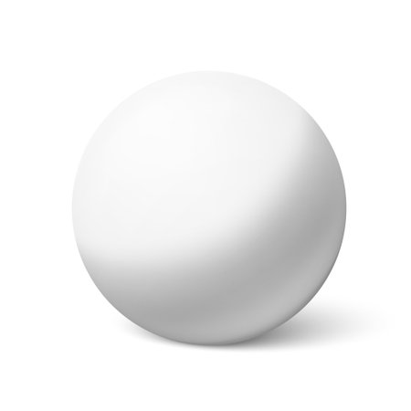 Black and White Ball with Proper Shadows, Reflection, Highlight, and Lighting. Illustration on a Transparent Background with Shadow.のイラスト素材