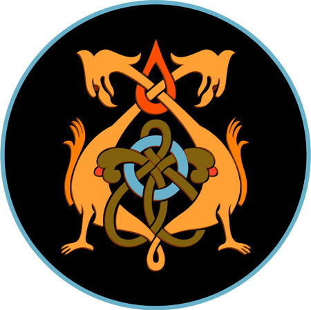 Illustrated vector complex ornate designのイラスト素材