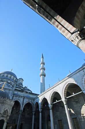 Inside the yard of Byzantine old mosque in Istanbul, Turkeyの写真素材