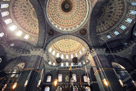 Inside the islamic mosque in Istanbul, Turkeyのeditorial素材