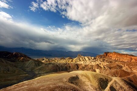 Landscape near Death valley with strange mountainsの写真素材