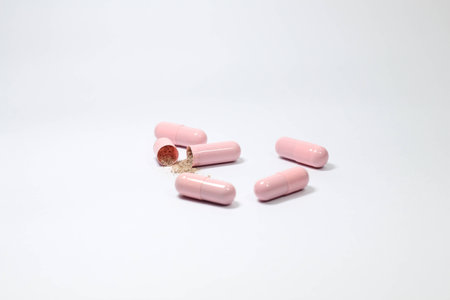 pink capsuleの写真素材