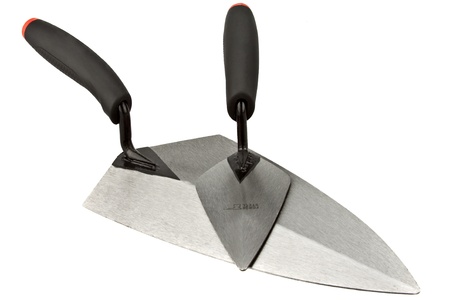 Construction trowels isolated on white background