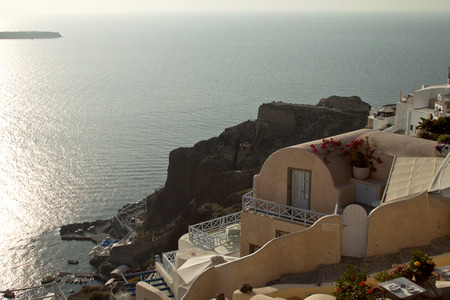 Santorini, Greece - September 19, 2015: Santorini ,Thera and officially Thira , Greece on September 19, 2015- Santorini is an island in the southern Aegean Sea. It is the largest island of a small, circular archipelago which bears the same name and is theのeditorial素材