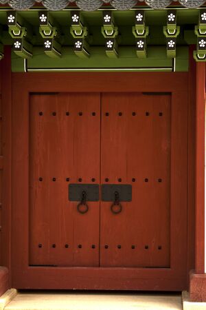 Ancient door Korean styleのeditorial素材