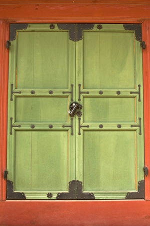 Ancient door Korean styleの写真素材