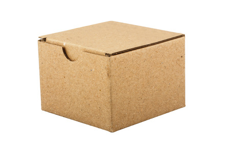 Box package delivery cardboard carton isolated on white background