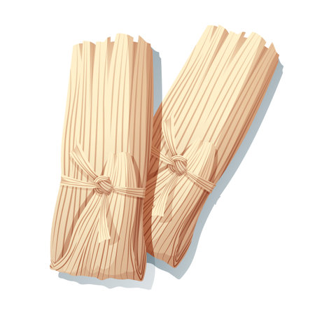 Tamales on an isolated background. Traditional Mexican food. Delicious food vector illustrationのイラスト素材
