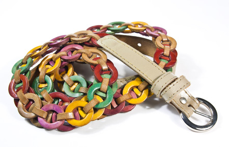 women belts on a white background の写真素材