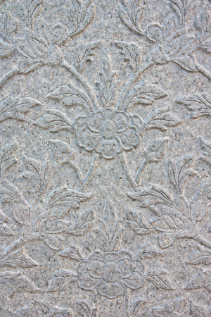 Carved stone flower,Style Wat Thai の写真素材