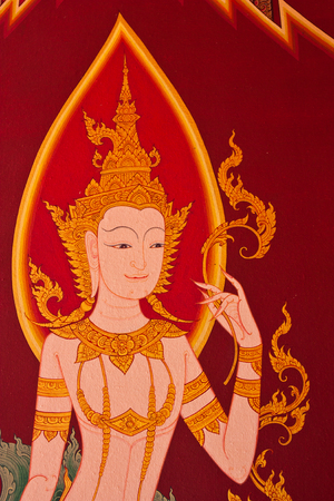 Traditional Thai style painting artの写真素材