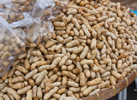Boiled peanuts sold in the market  