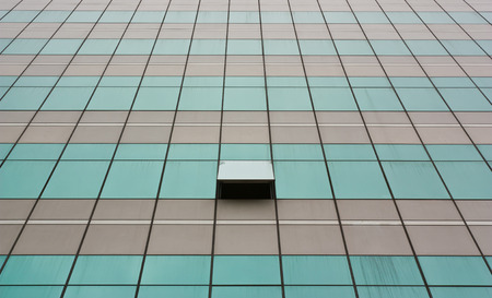 Glass wall with open windows - background  の写真素材