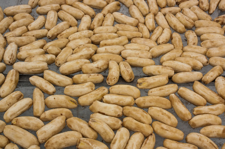 Sun-dried banana,Thai food の写真素材