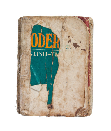 Dictionary old, Isolated on white background.の写真素材