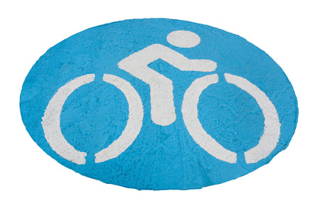 The bicycle signs, Isolated on white background.
