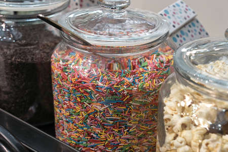 sweet ingredients used to make ice creamの写真素材