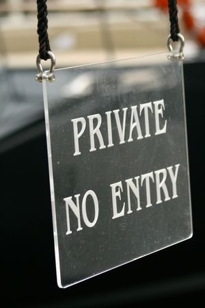 Private no entry signの写真素材