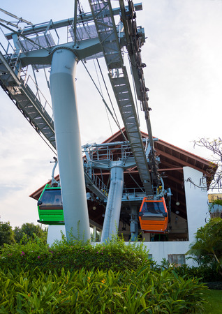 The cable car to the island of Vinpearl, Nha Trang, Vietnamの写真素材
