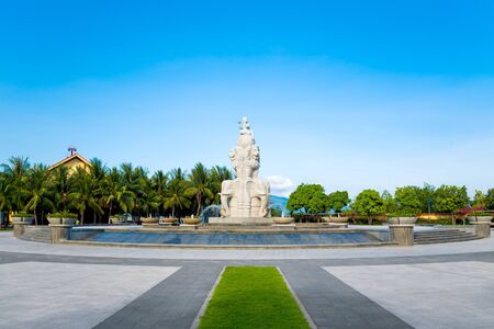 The fountain on the square in Nha Trang, Vietnamの写真素材