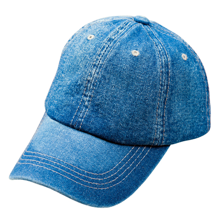 Denim cap isolated on white