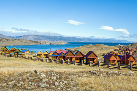 Beautiful view of the Bay of Lake Baikal. Siberia, Russiaのeditorial素材