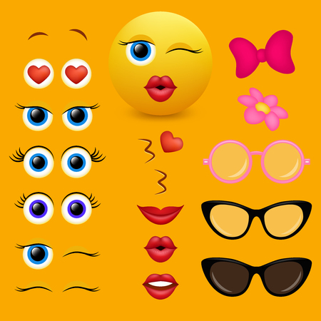 Emoji creator vector design collectionのイラスト素材