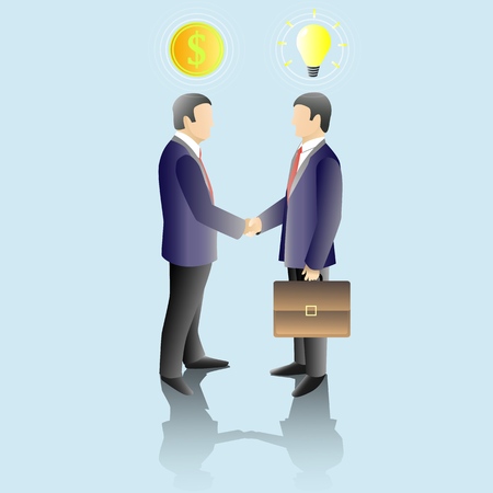 Businessmen making a deal vector illustrationのイラスト素材