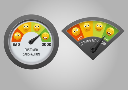 Customer satisfaction meter vector illustrationの写真素材