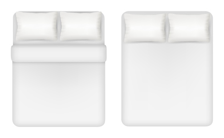 White bedding set.のイラスト素材