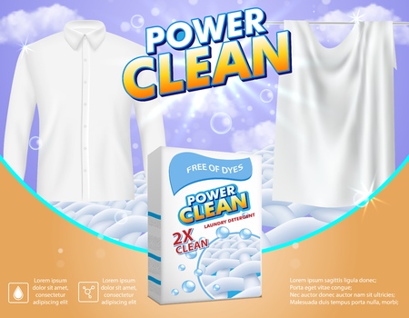 Laundry detergent advertising vector templateのイラスト素材