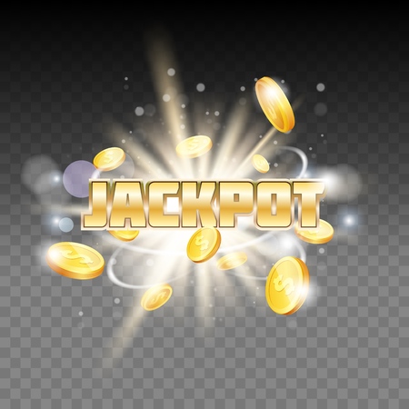 Jackpot gambling vector poster, banner templateのイラスト素材