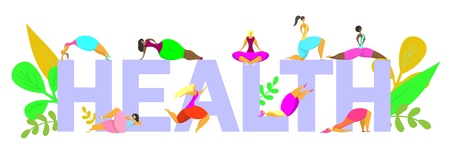 Healthy life vector poster banner design templateのイラスト素材